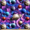 Universe of Planets Anti-Pill Premium Fleece Fabric | By The Yard